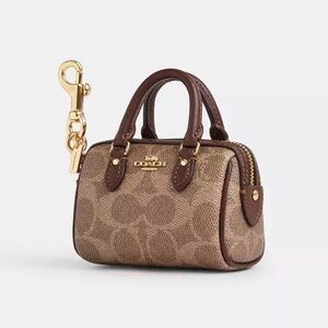 Coach Tan and Brown Mini Bag